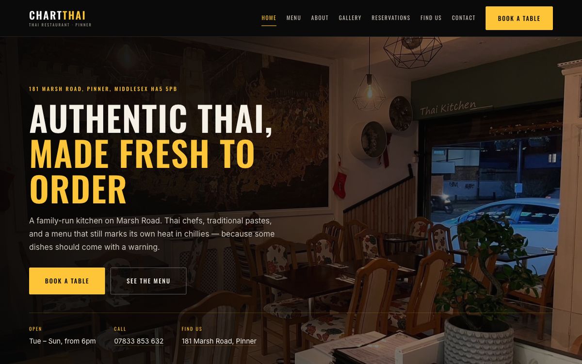 Chart Thai website on a laptop
